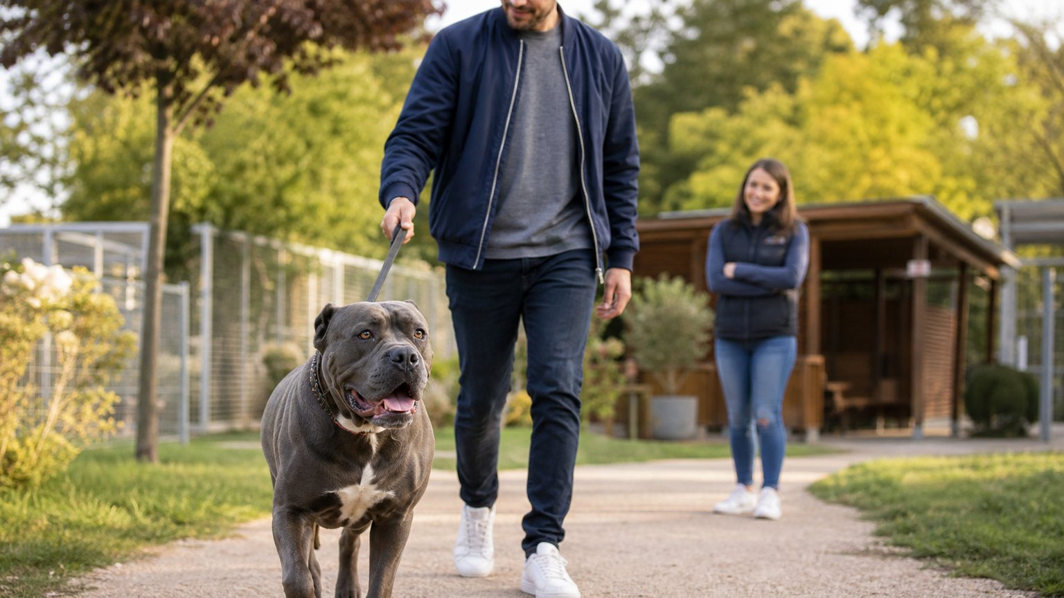 Grand Cane Corso adulte calme rencontré lors d’une adoption responsable