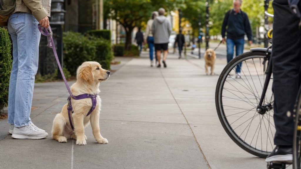 Image contextuelle pour « Socialisation du chiot : les erreurs qui créent un chien méfiant »
