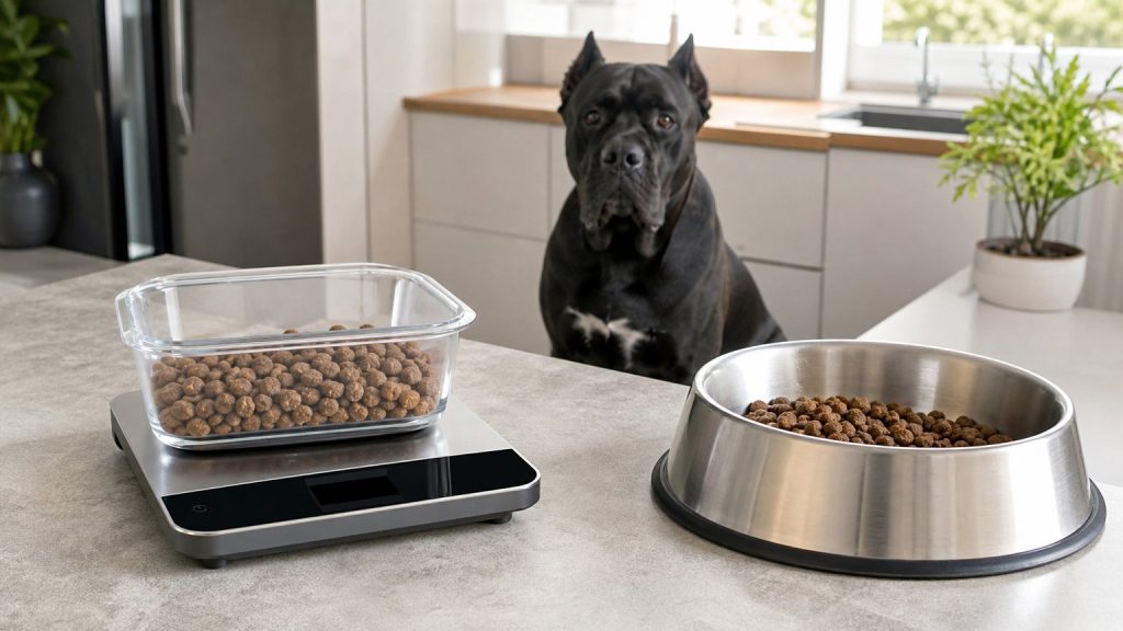 Image contextuelle pour « Alimentation du Cane Corso : ration, croissance et budget »
