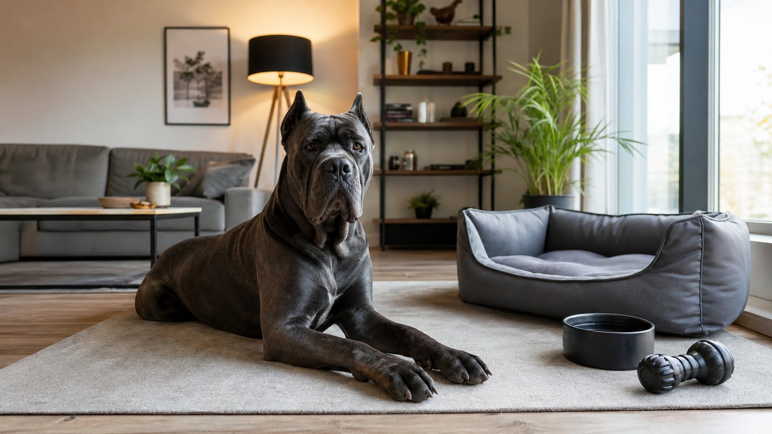 Espace aménagé pour un grand chien en appartement