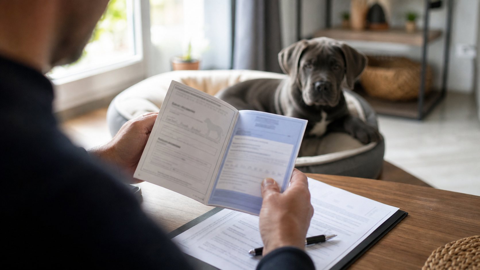 Contrat de réservation et carnet vétérinaire vérifiés avant l’achat d’un chiot Cane Corso