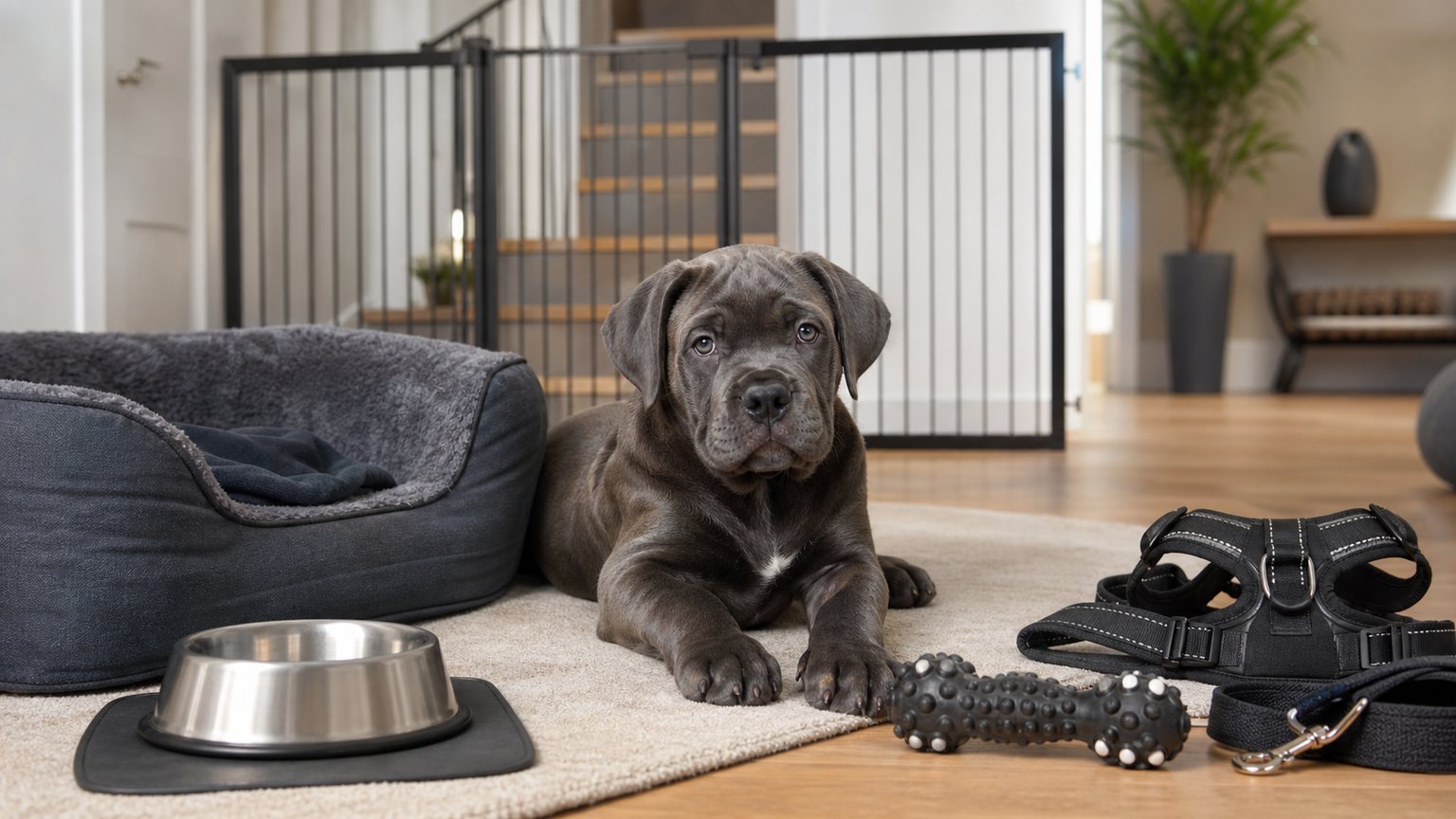 Préparation responsable de la maison avant l’arrivée d’un chiot Cane Corso