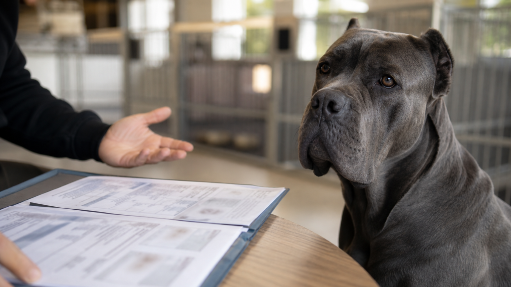 Dossier de pedigree LOF auprès d’un Cane Corso