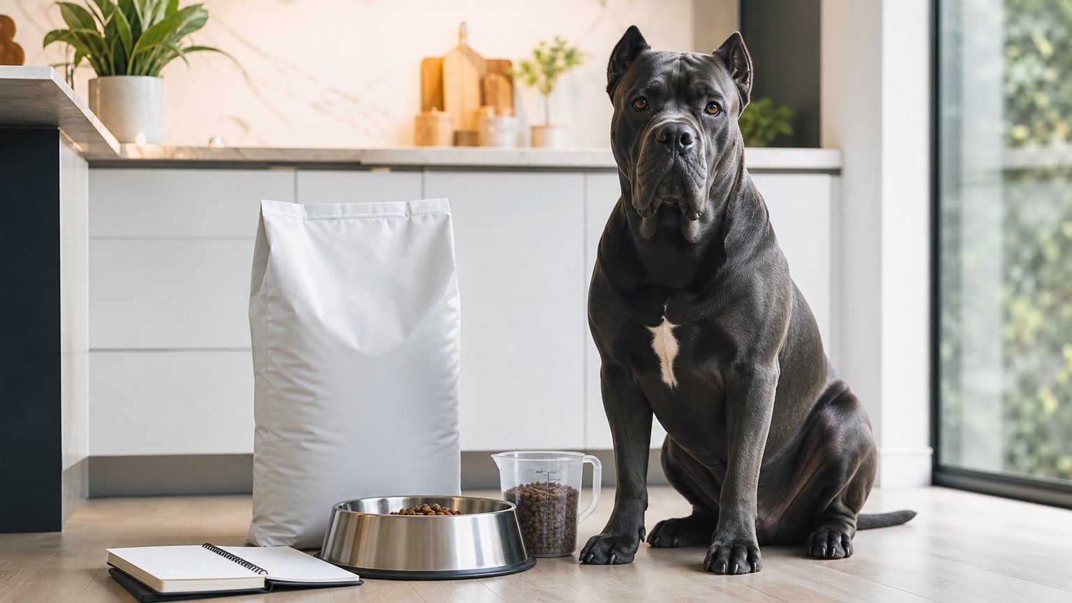 Ration alimentaire mesurée pour grand chien