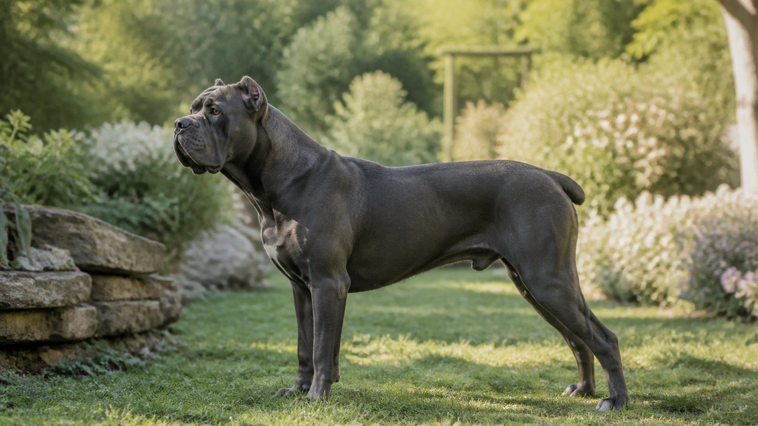 Cane Corso adulte avec une condition corporelle équilibrée