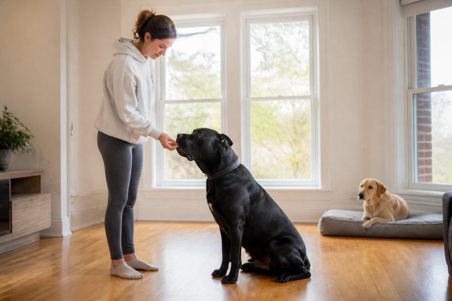 Renforcement positif avec un Cane Corso