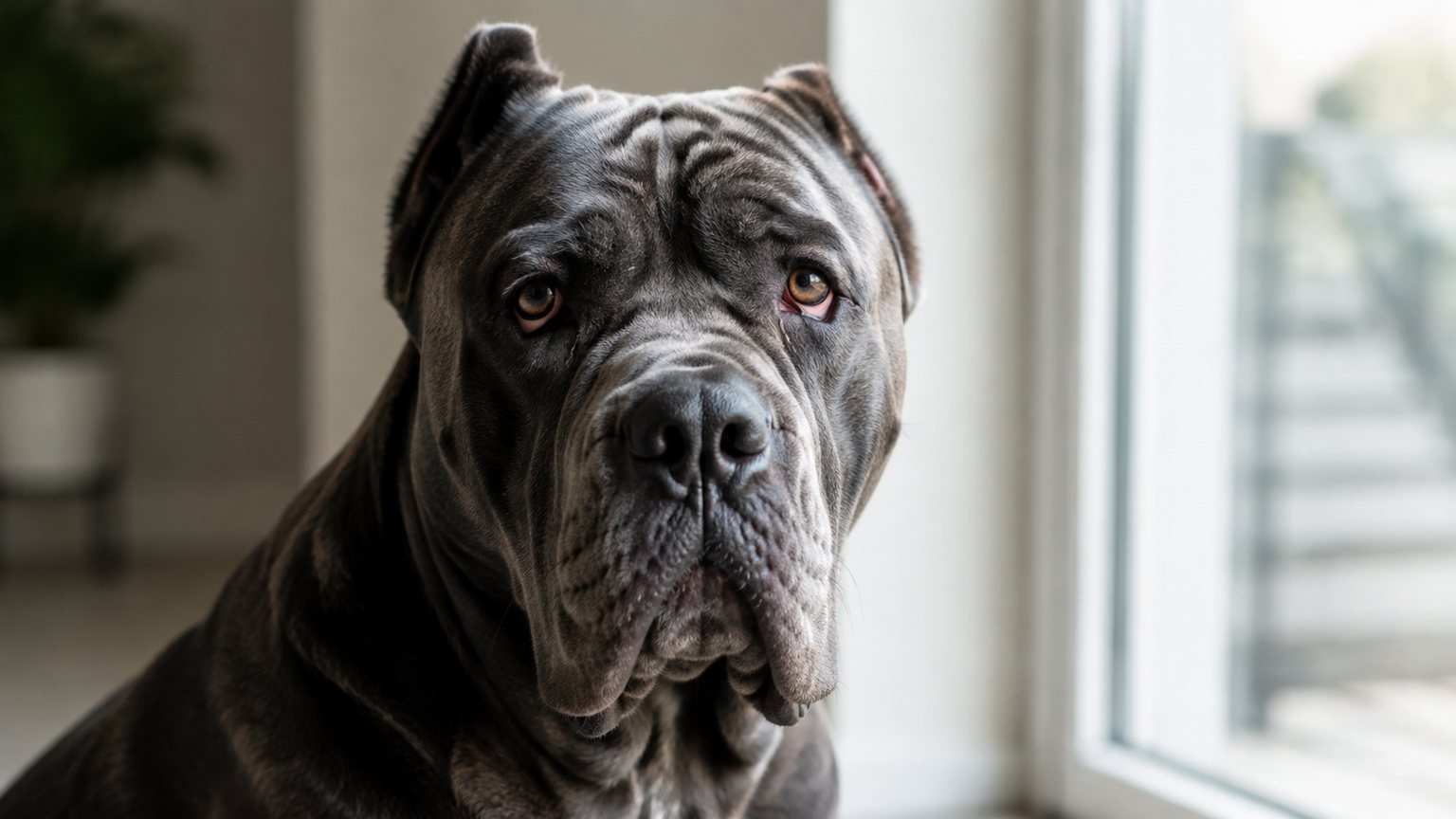 Cane Corso observé pour des yeux rouges